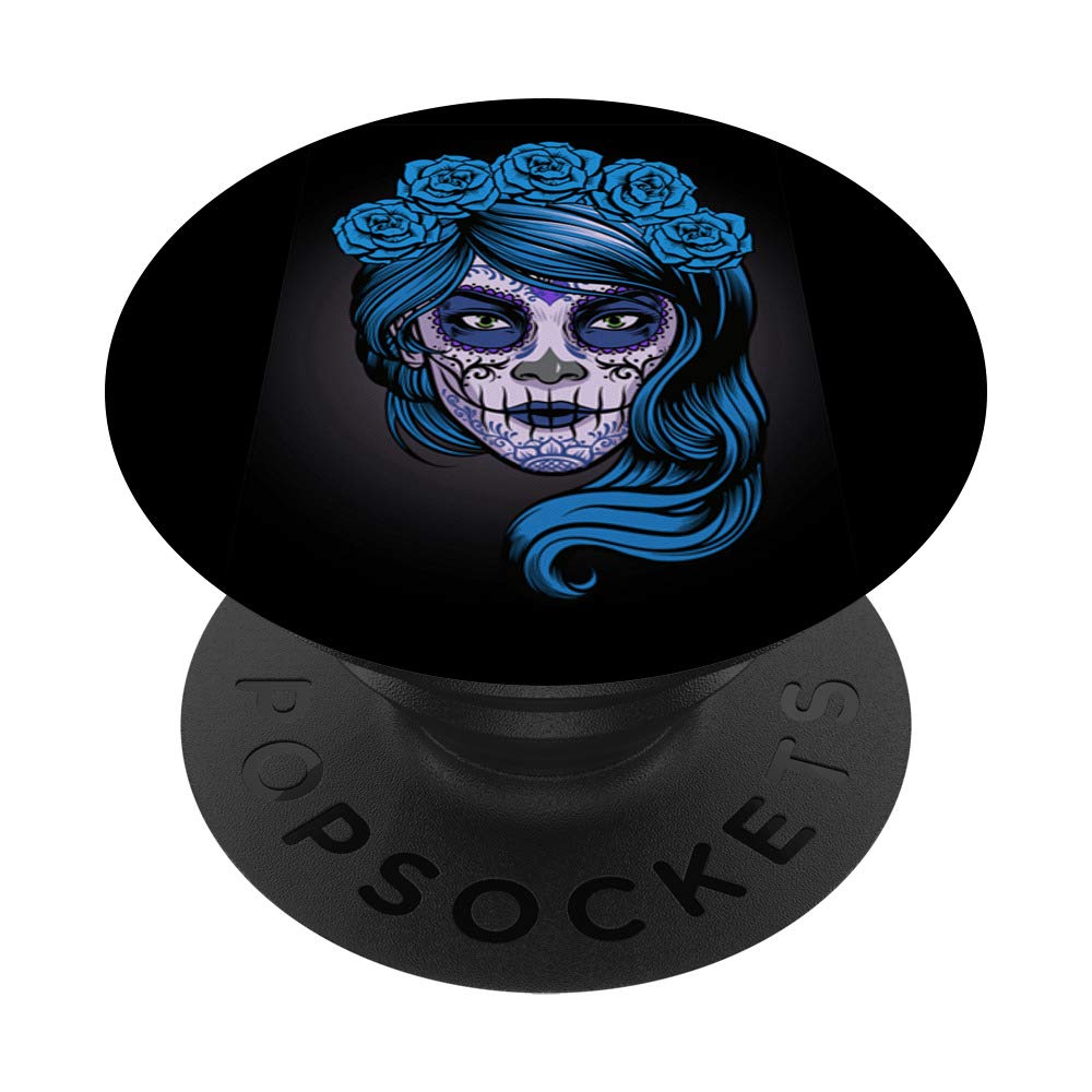 Sugar Skull PopSockets PopGrip - Interchangeable Phone Grip for iPhone, Samsung & Tablets | Anti-Slip Handle for Gaming, Selfies & Daily Use