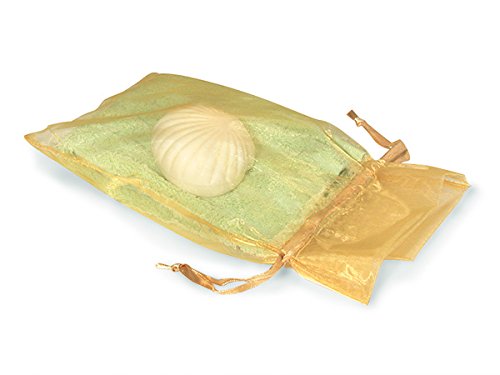 Premium Gold Organza Bags 6x10 Inches with Satin Drawstrings - 25 Pack (10 Units) for Wedding Favors, Jewelry Packaging, Gift Bags & Party Decorations
