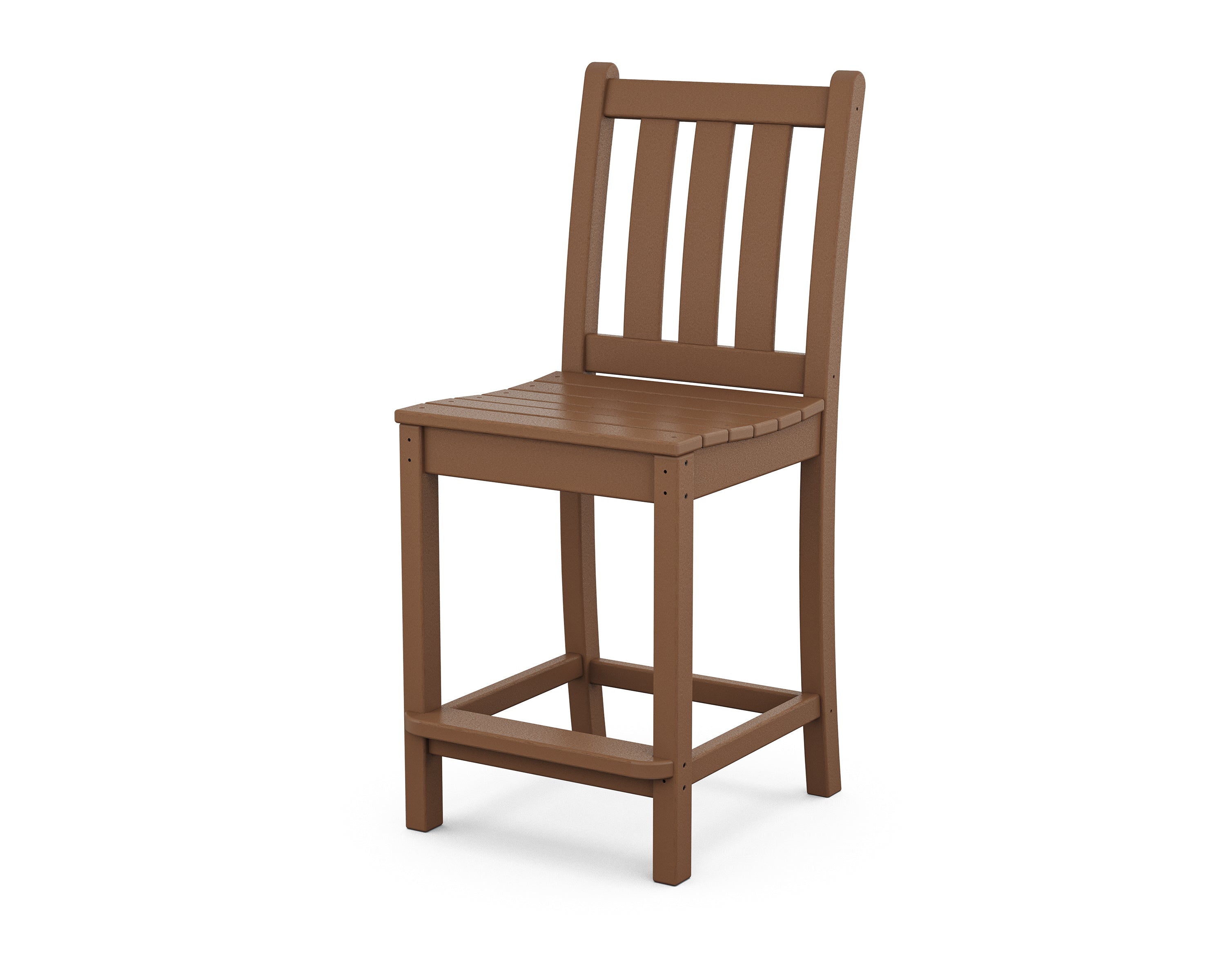 POLYWOOD Traditional Garden Counter Side Chair - Durable Outdoor Dining Chair for Patio, Deck, and Poolside - Perfect for BBQs, Picnics, and Relaxing Outdoors