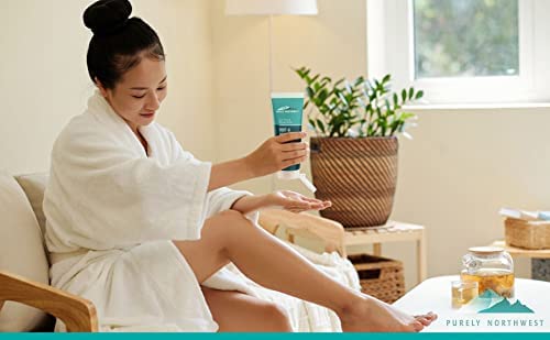 PURELY NORTHWEST Tea Tree Oil & Peppermint Foot Soak with Epsom Salt - Extra Strength Foot Bath for Relaxation & Pain Relief, Bundled with Tea Tree Oil Foot & Body Cream - Natural Nail Care Solution for Athletes, Runners & Busy Professionals