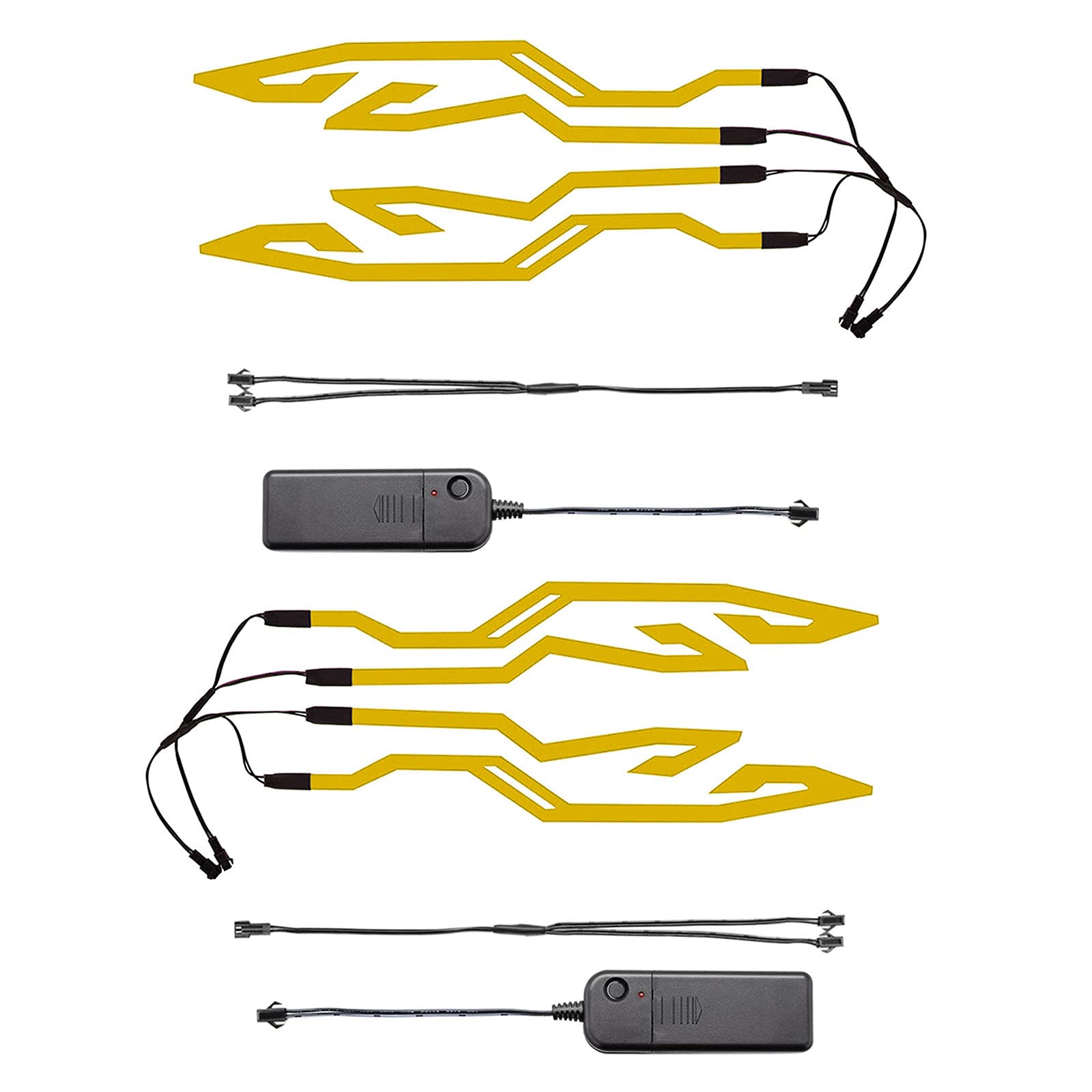 VideoPUP 2-Pack Motorcycle Helmet LED Light Kit - High Visibility Yellow Cycling Sticker Lights for Night Riding Safety | Perfect for Motorcycle & Bike Helmets | Ideal for Commuting, Night Rides & Road Safety