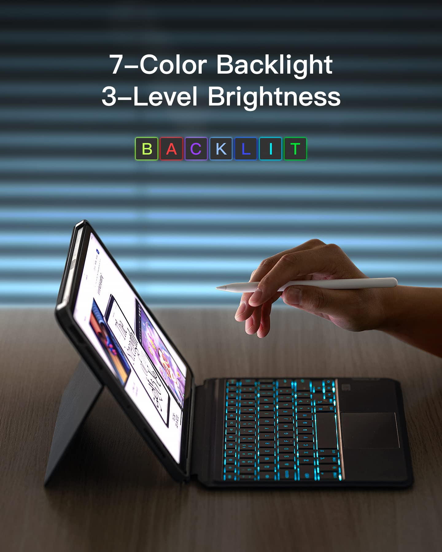 Inateck iPad Pro 11 inch Keyboard Case - Compatible with iPad Air 6 (M3/M2)/5/4 & iPad Pro 11