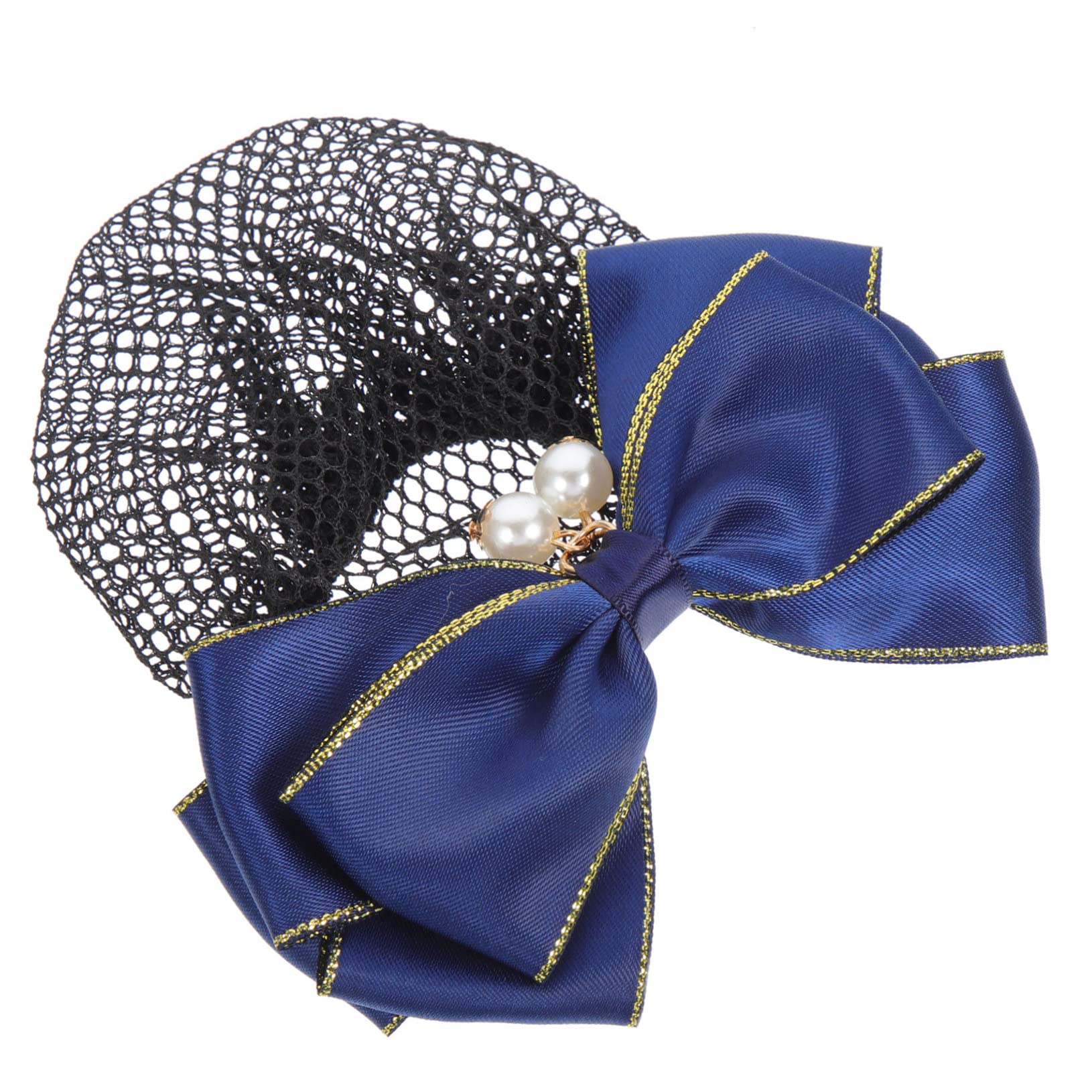 LALAFINA 5-Piece Hair Bun Net Set with Bow - Hairpins for Women, Stewardess, Ballet Dancers - Perfect for Professional Hairstyles, Ballet Performances & Formal Events