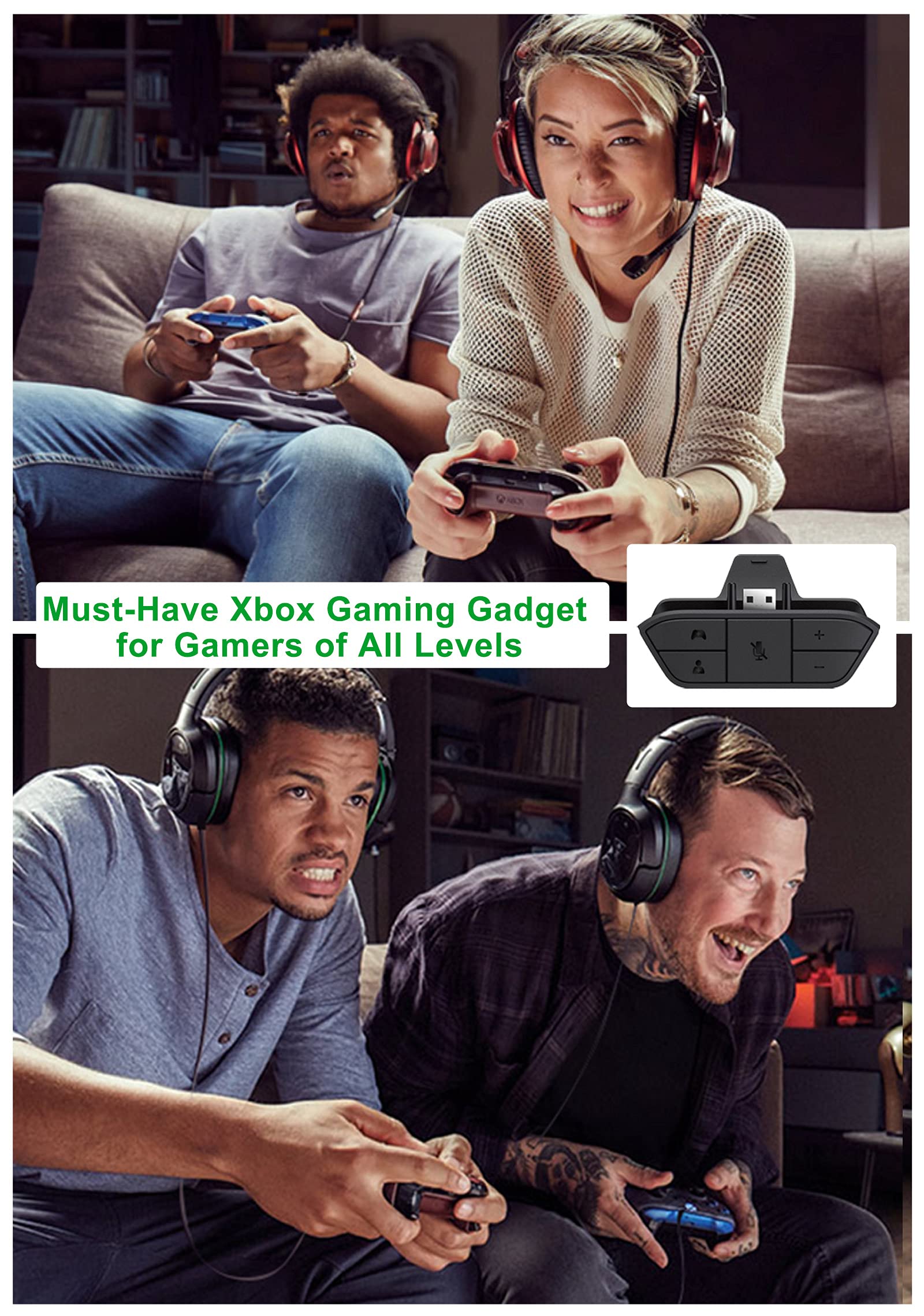 Xbox One & Xbox Series X|S Controller Stereo Headset Adapter - Adjust Audio Balance, Volume & Mic for Gaming & Chat | Perfect for Online Multiplayer, Streaming & Competitive Gaming