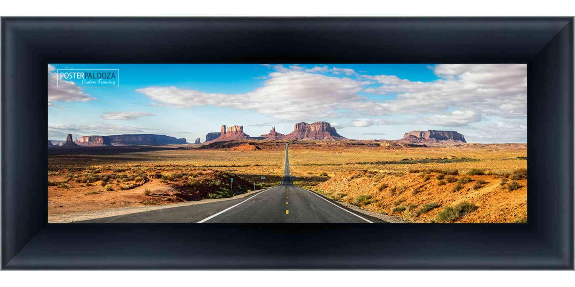 39x13 Modern Panoramic Wood Frame with UV Acrylic & Foam Backing - Perfect for Posters, Puzzles & Wall Art - Home Decor, Office Display & Gift Idea