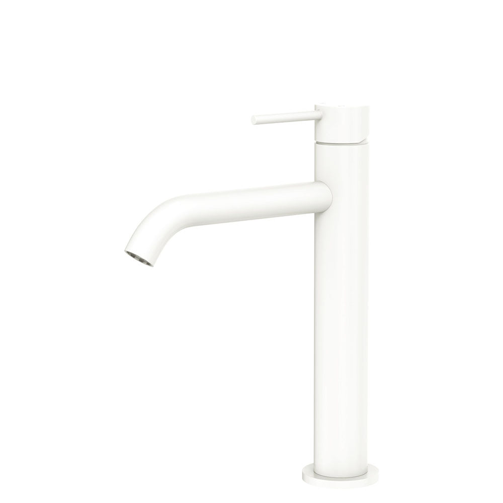 Fienza 228110MW Kaya Basin Medium Mixer in Matte White - Perfect for Kitchen, Bathroom & Laundry Room Sink Faucets | Durable & Stylish Design for Modern Homes