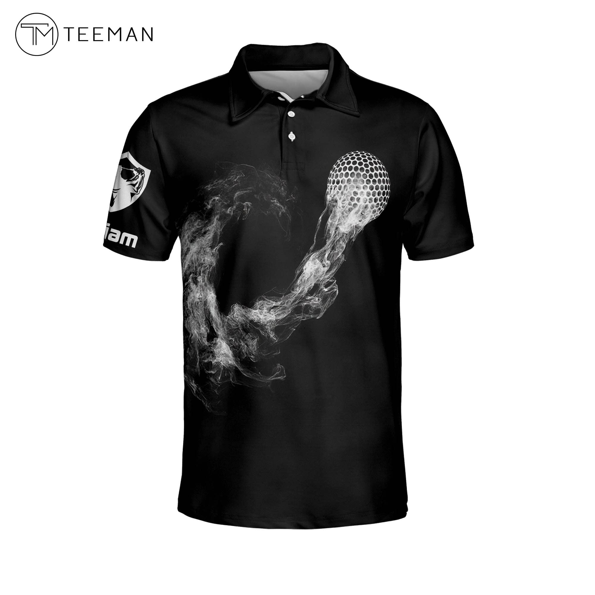 TEEMAN Custom Funny Golf Polo Shirts for Men - Crazy Wild Print Short Sleeve Polos - Perfect for Father's Day Gifts, Golf Tournaments & Casual Wear