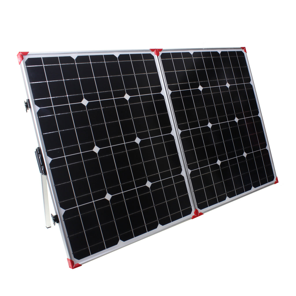 Lion Energy 100W 12V Portable Solar Panel - Foldable Monocrystalline Solar Charger for RV, Camping, Boating & Off-Grid Power (Ideal for Outdoor Adventures & Emergency Backup)