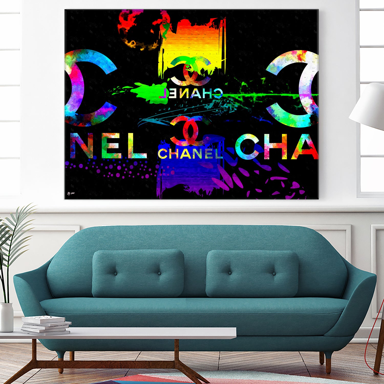 Vibrant Chanel-Inspired Art Prints - Wall Decor for Living Room, Bedroom & Office | Modern Abstract Canvas Paintings for Home & Gifts