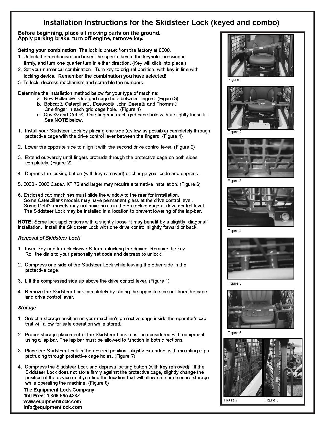 SSL-C Skidsteer Equipment Lock - Dual Drive Control Combination Lock for Construction & Farm Security | Heavy-Duty Protection for Loaders & Tractors