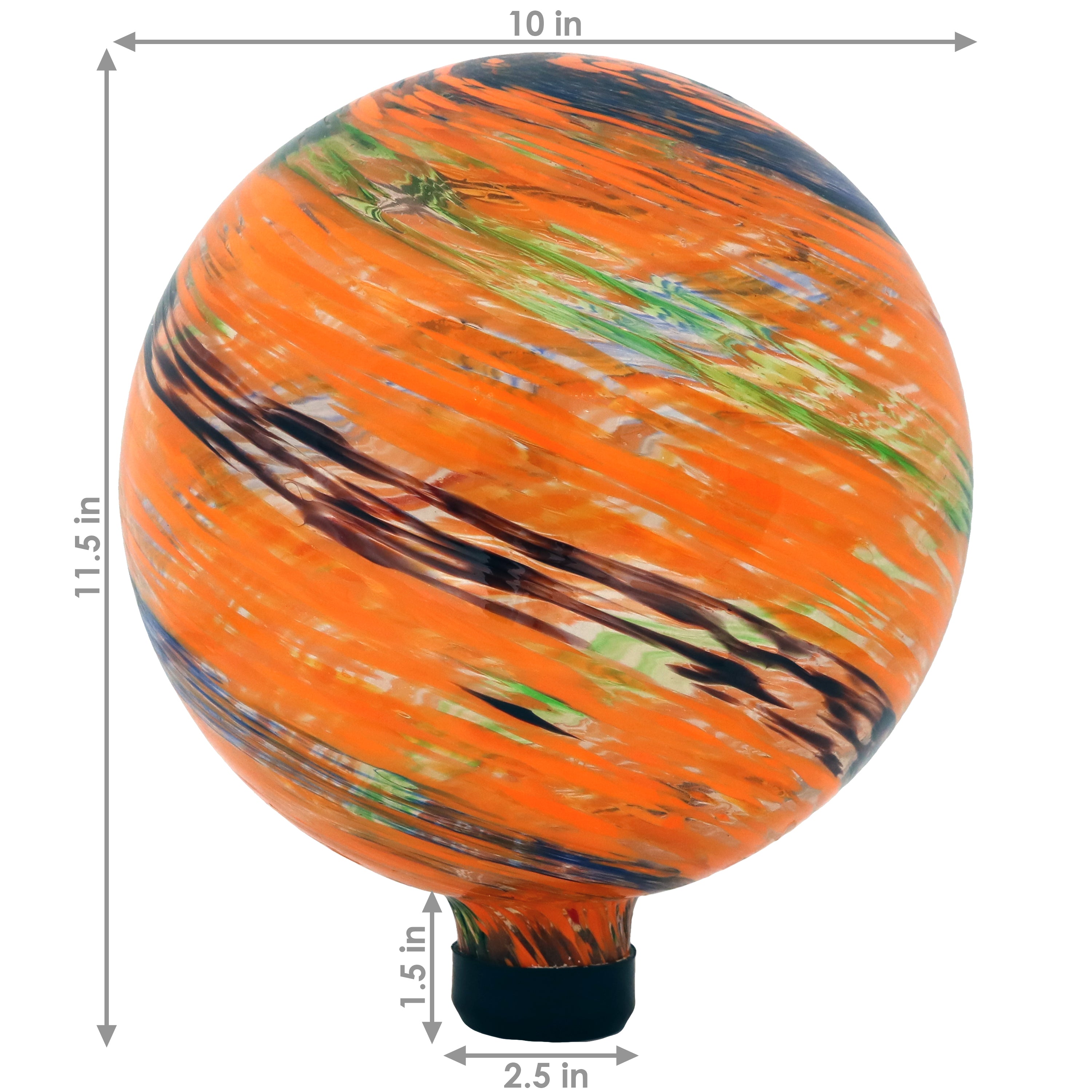 Sunnydaze 10-Inch Outdoor Glass Gazing Globe - Reflective Garden Decor for Patio, Yard & Landscaping - Perfect for Meditation Spaces & Zen Gardens