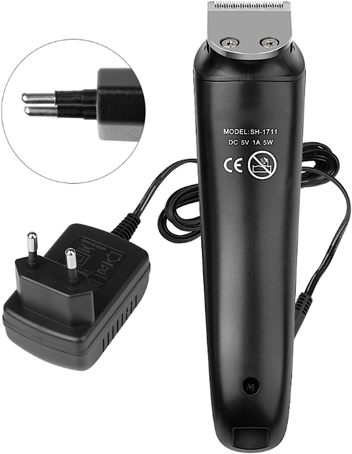 Professional 6-in-1 Rechargeable Electric Hair Clipper for Men - Multifunctional Beard, Nose & Ear Trimmer - Perfect for Home Grooming, Barber Shops & Travel Use