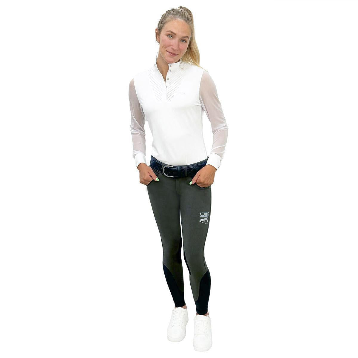AP Hassinger The Sedgefield Knee Patch Breeches - Comfortable Equestrian Riding Pants for Women - Perfect for Horseback Riding, Dressage & Show Jumping