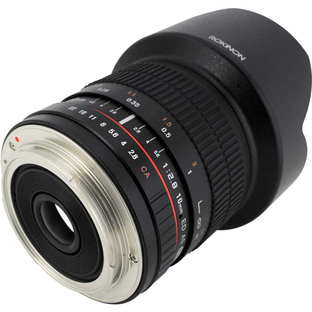 Rokinon 10mm f/2.8 ED AS NCS CS Ultra Wide Angle Lens for Nikon F Mount DSLR Cameras - with Lens Hood & Cleaning Kit | Perfect for Landscape, Architecture & Interior Photography