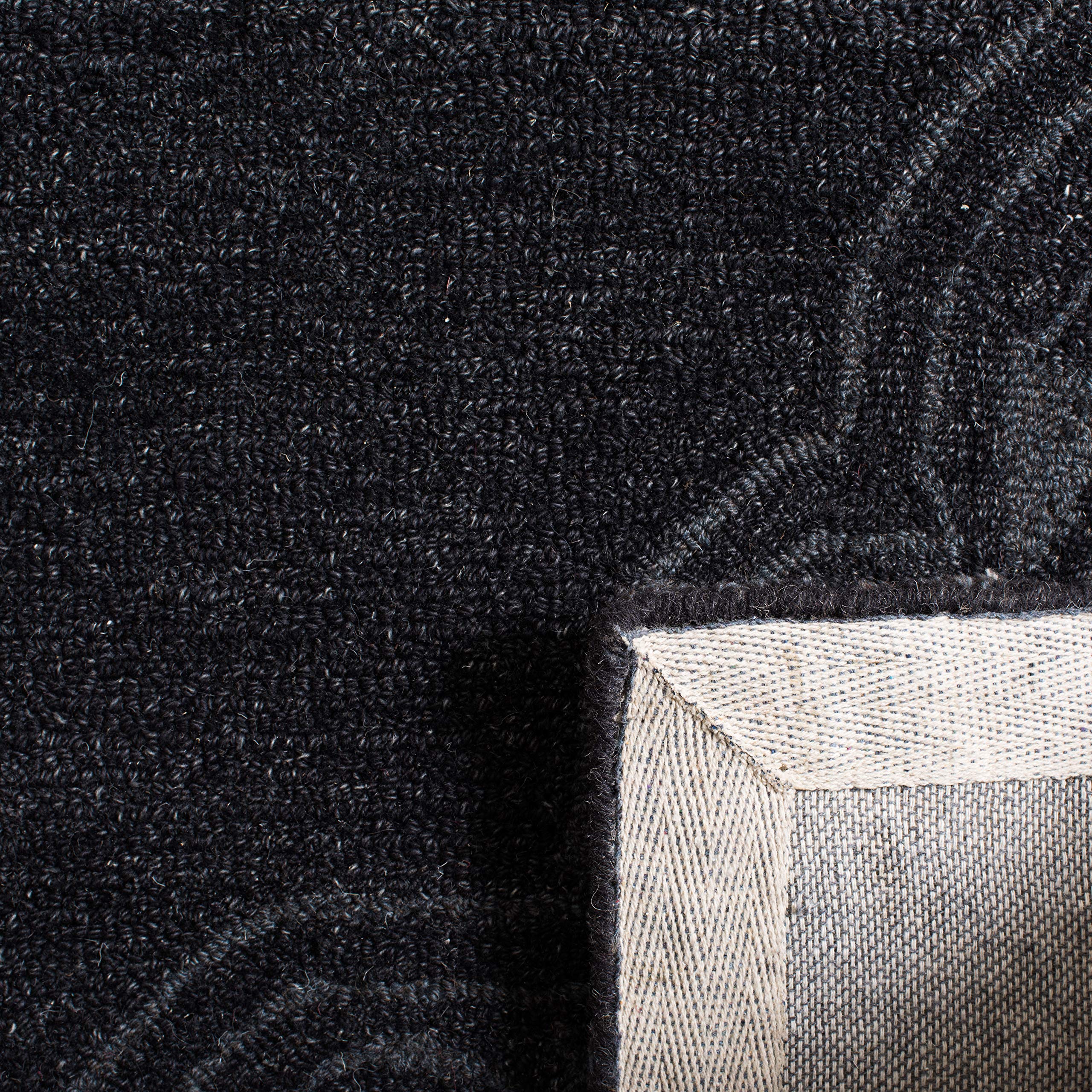 SAFAVIEH Micro-Loop Collection Handmade Wool Area Rug - 8' x 10' Charcoal Medallion Design, Non-Shedding & Durable for High Traffic Areas - Perfect for Living Room, Bedroom, Office & Entryway Decor (MLP620H)