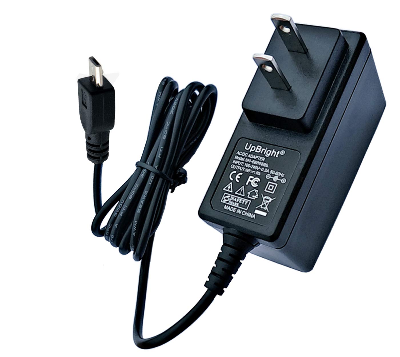 UpBright 5V 2A USB AC/DC Power Adapter Charger for Sylvania SP258 SP262 SP332 Bluetooth Speakers & SDVD9020C DVD Players - Perfect for Home, Office, and Travel Use