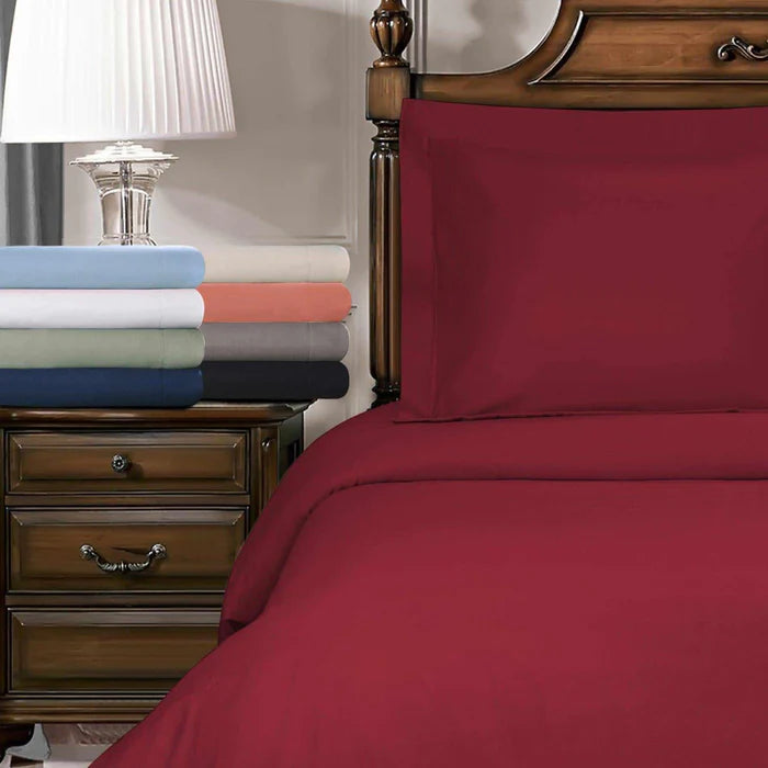 Premium 700 Thread Count Egyptian Cotton Duvet Cover Set with Pillow Shams - Soft Luxury Bedding for Hotel-Style Comfort - Perfect for Master Bedrooms, Guest Rooms & Airbnb Listings