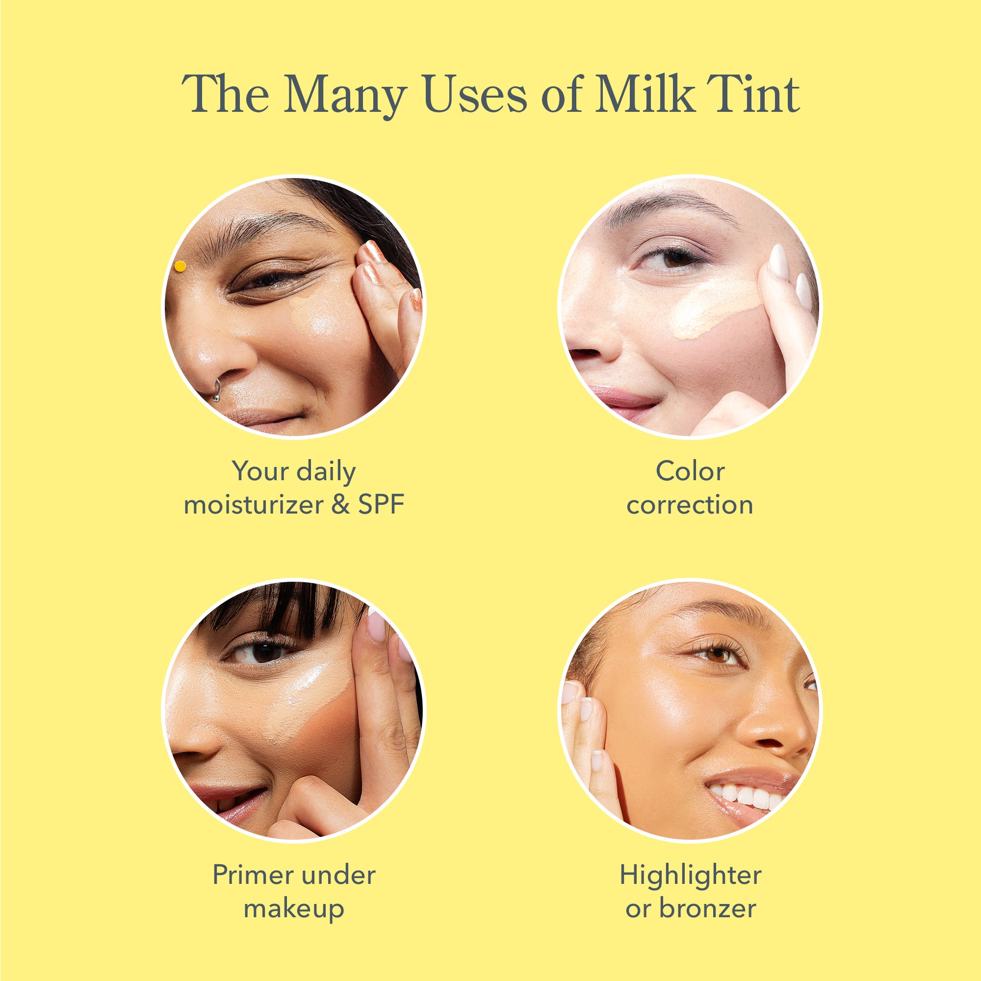 SPF 43 Tinted Primer Serum with Milk Tint - Lightweight Moisturizing Face Makeup Base for Daily Sun Protection & Flawless Coverage - Perfect for Work, Date Night & Outdoor Activities