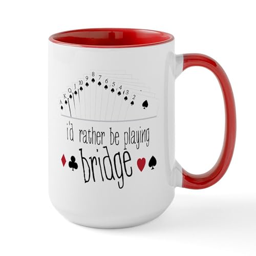 White/Red Inside - Id Rather Be Playing Bridge Mugs
