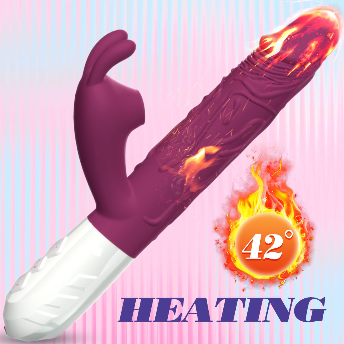 Premium Rose Vibrator for Women - 7 Powerful Vibration Modes, G-Spot & Clitoral Stimulator, Realistic Silicone Dildo - Perfect for Couples Play, Solo Pleasure & Sensual Massage