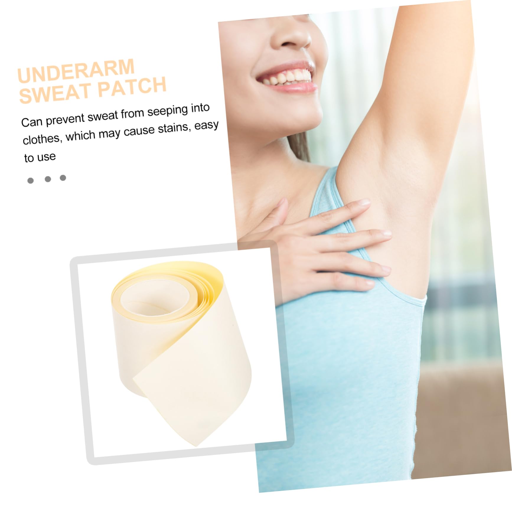 Happyyami Sweat Stickers for Men & Women - Cool & Comfortable Undershirt Stickers for Nail Art, Workout & Daily Wear - Moisture Wicking Stickers for Sports, Gym & Fashion Outfits