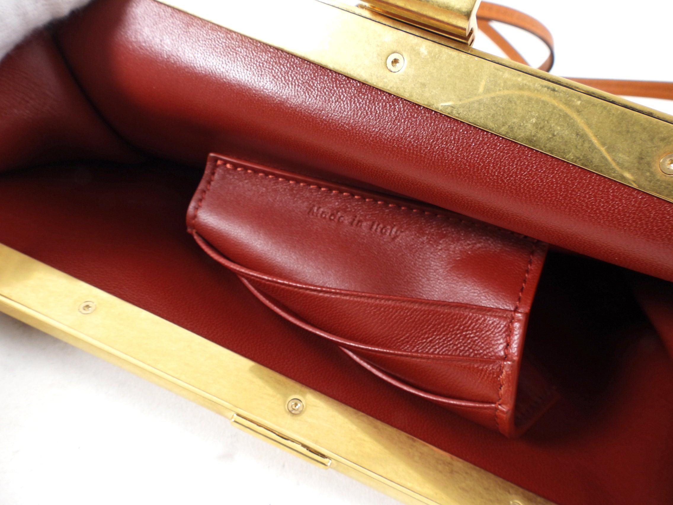 Celine Mini Clasp Bag in Caramel Smooth Calfskin Leather - Elegant Crossbody Purse for Women, Perfect for Date Night & Evening Events