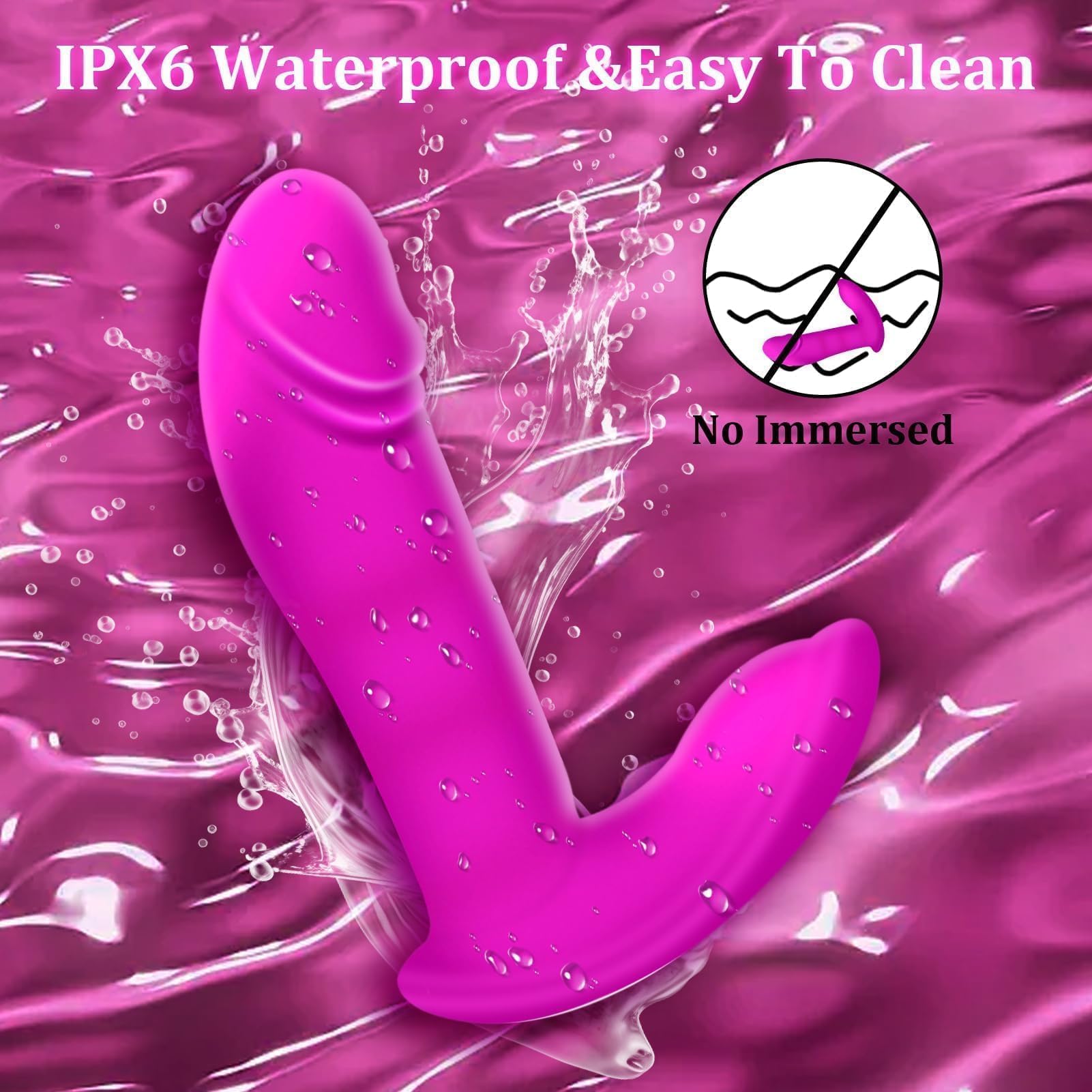 3-in-1 Thrusting Dildo & G-Spot Vibrator - Wearable App-Controlled Strapless Strap-On for Women | Remote Butterfly Couples Sex Toy for Enhanced Pleasure | Perfect for Solo Play, Partnered Intimacy & LGBTQ+ Exploration