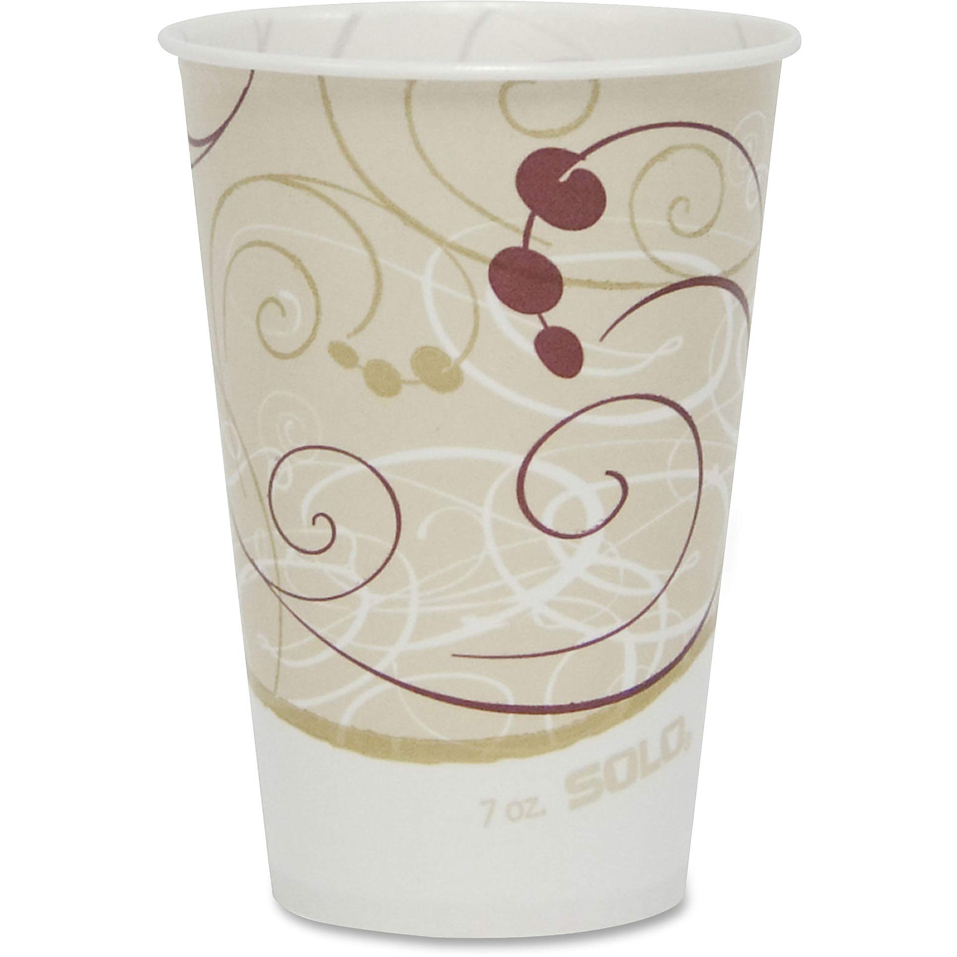 SOLO R7N-J8000 7 oz Waxed Paper Cold Cups - Case of 2000, Beige, 3.7