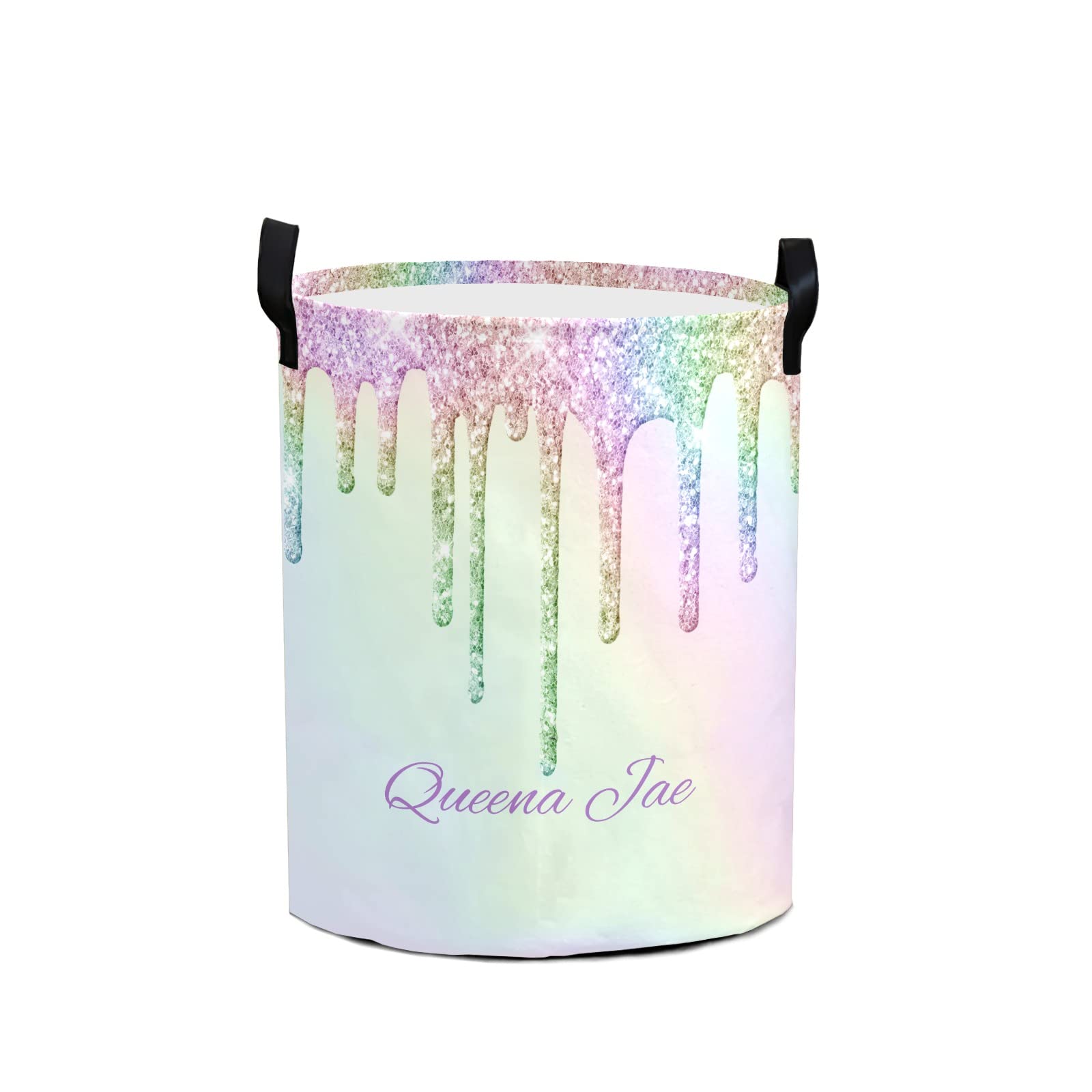 Holographic Glitter Storage Bin - Waterproof Oxford Fabric Laundry Hamper, Toy Organizer & Gift Basket for Bedroom, Nursery, Clothes Storage | Perfect for Baby Room, Toy Storage & Home Organization