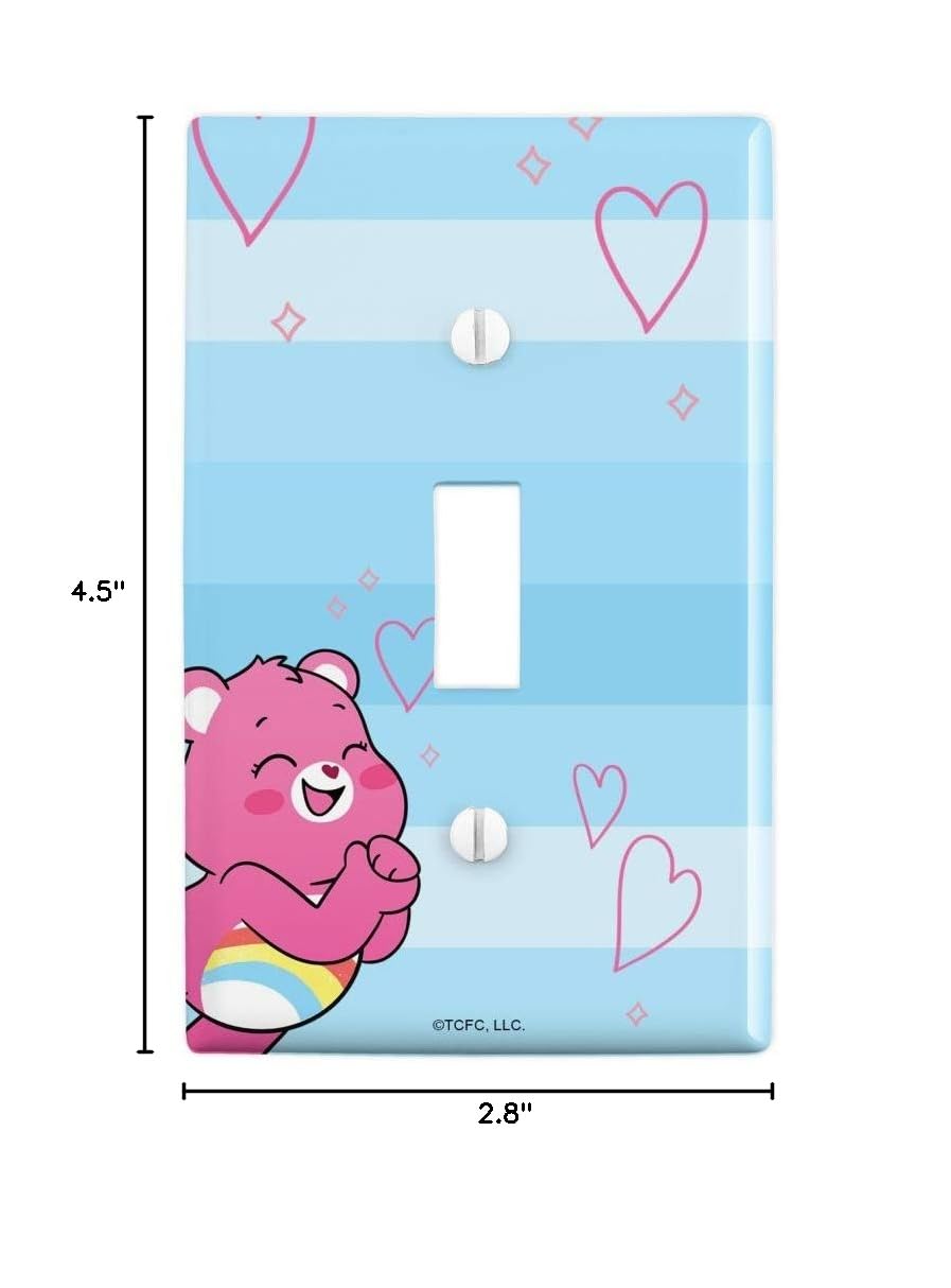 Care Bears Unlock The Magic Cheer Bear Plastic Wall Decor Light Switch Plate Cover - Kids Room Decor, Nursery, Playroom, Bedroom Wall Art