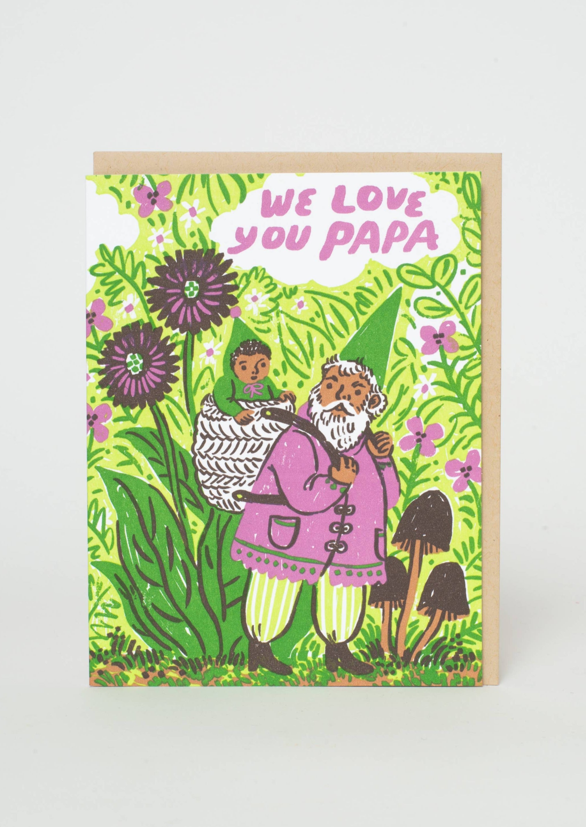 Father's Day Gnome Card - Funny & Heartwarming Greeting Card for Dad - Perfect for Birthday, Anniversary & Special Occasions