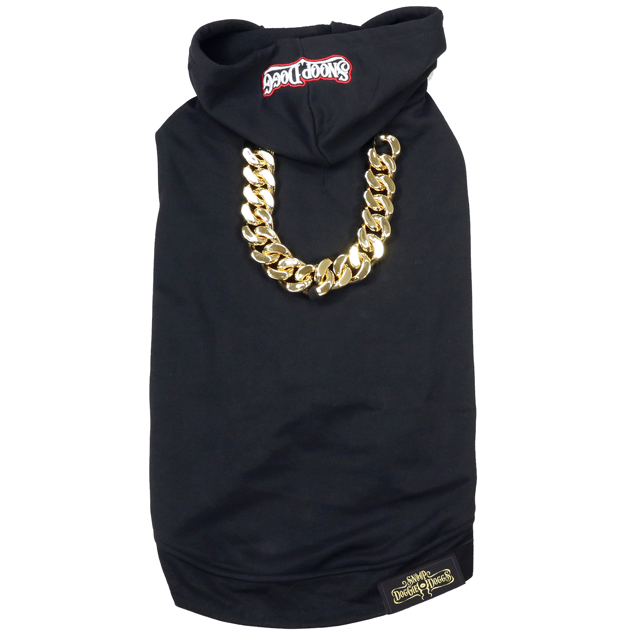 Snoop Doggie Doggs Deluxe Pet Hoodie for Dogs - Black | Cozy Winter Dog Sweater for Small & Large Breeds | Perfect for Outdoor Walks & Photo Shoots
