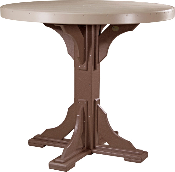 LuxCraft 4-Foot Round Dining Table Set - Perfect for Small Spaces, Kitchens & Outdoor Patios