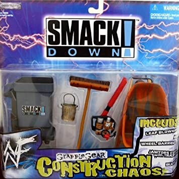 1999 WWF Jakks Pacific Grapple Gear Smackdown! Construction Chaos Wrestling Action Figure - Collectible Toy for Wrestling Fans & Nostalgic Gift for WWE Enthusiasts - Perfect for Play Battles, Display Collections, and Wrestling-Themed Parties