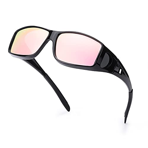A14 Black Frame / Pink Mirrored Polarized Lenses