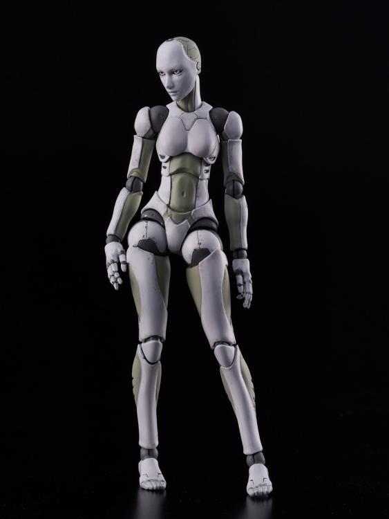 1000toys 1/12 TOA Heavy Industries Synthetic Human Female Action Figure - Green & White Collectible Model for Display, Photography & Anime Fans