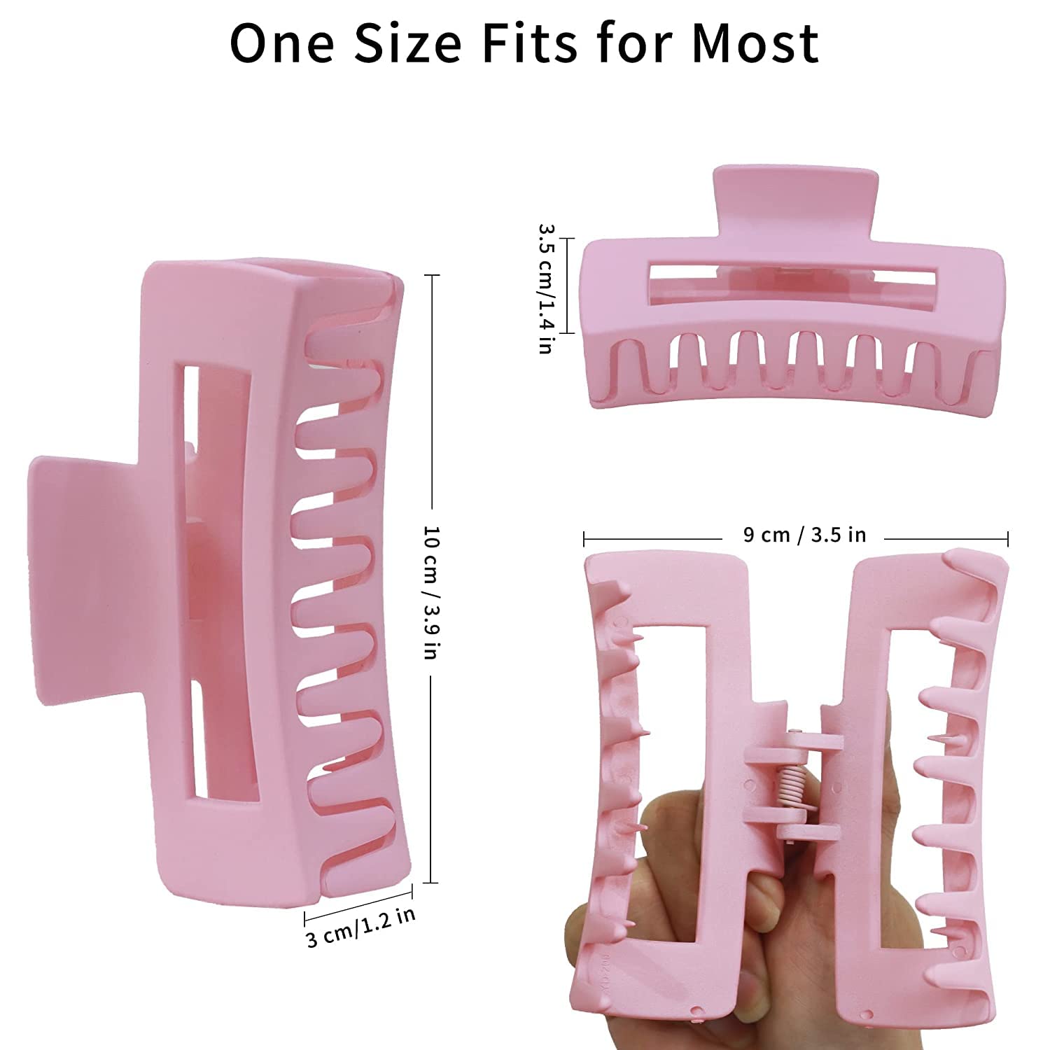 6 Pcs Non-Slip Matte Hair Jaw Clips for Women - Strong Hold Banana Clips for Thick/Thin Hair - Perfect for Work & Gym