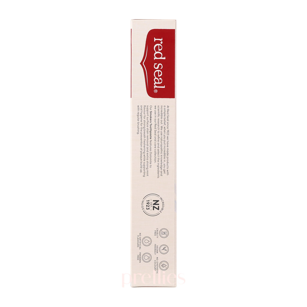 Red Seal Natural Toothpaste for Smokers - 100g Fresh Mint Fluoride-Free Toothpaste for Teeth Whitening & Stain Removal - Perfect for Daily Oral Care & Smokers' Dental Hygiene