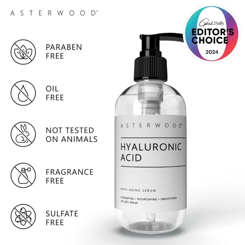 **Asterwood Hyaluronic Acid Serum + Triple Repair Serum + Vitamin C Serum + Matrixyl 3000 Serum (8 oz Each) – Anti-Aging Skincare Set for Hydration, Brightening & Wrinkle Reduction – Perfect for Daily Skincare Routine & Nighttime Use**