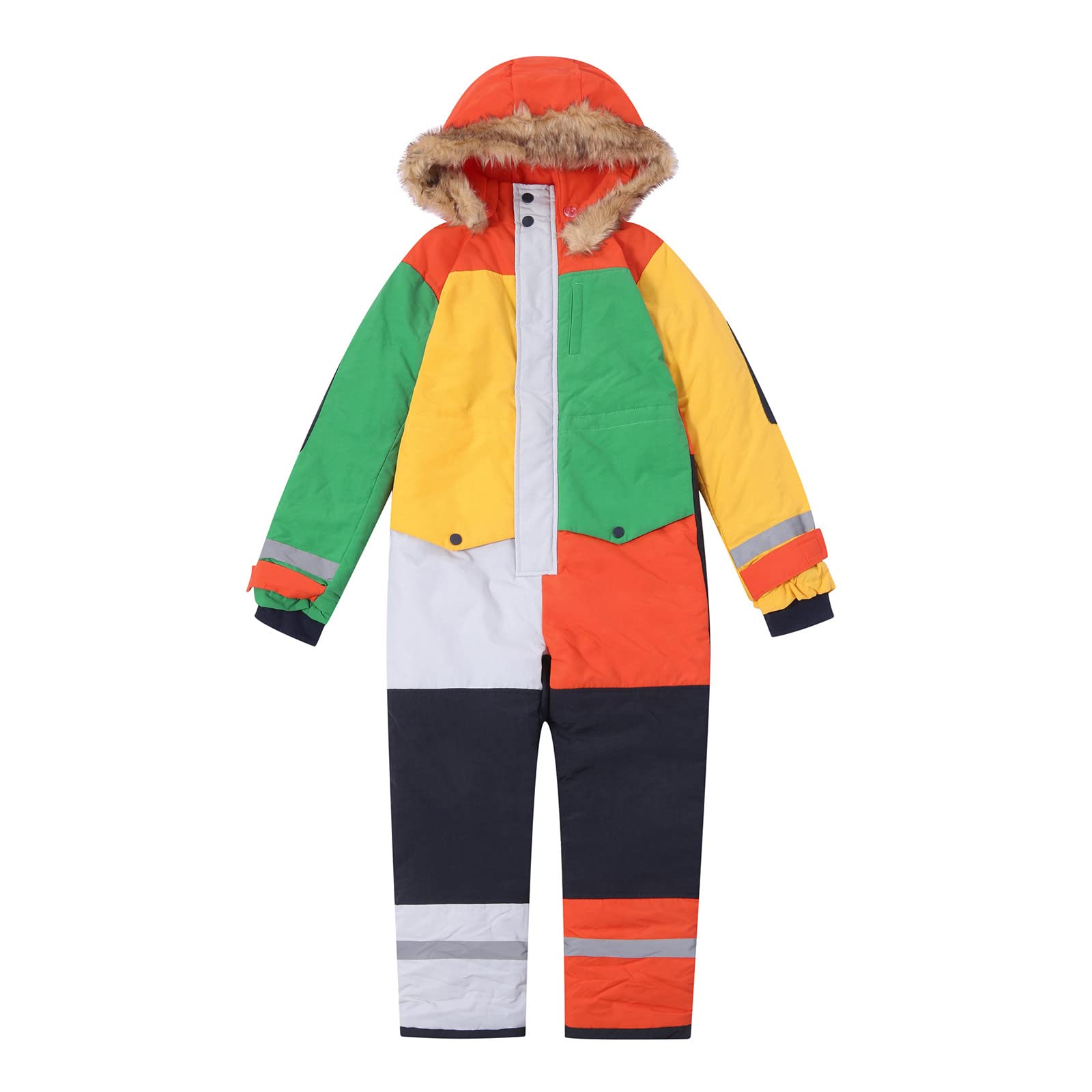 **Kids Waterproof Ski Suit - Windproof One-Piece Snowsuit for Boys & Girls - Warm Winter Outdoor Snow Clothes for Skiing, Snowboarding & Play**