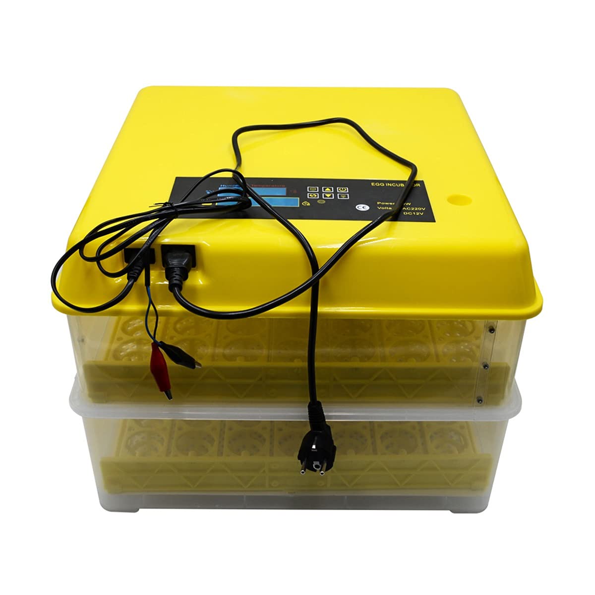 YAWEDA 112 Egg Incubator - Digital Automatic Poultry Hatcher with Humidity Control & LED Candler for Chicken, Goose, Quail Eggs - Perfect for Home Farming and Hobbyists (Yellow)