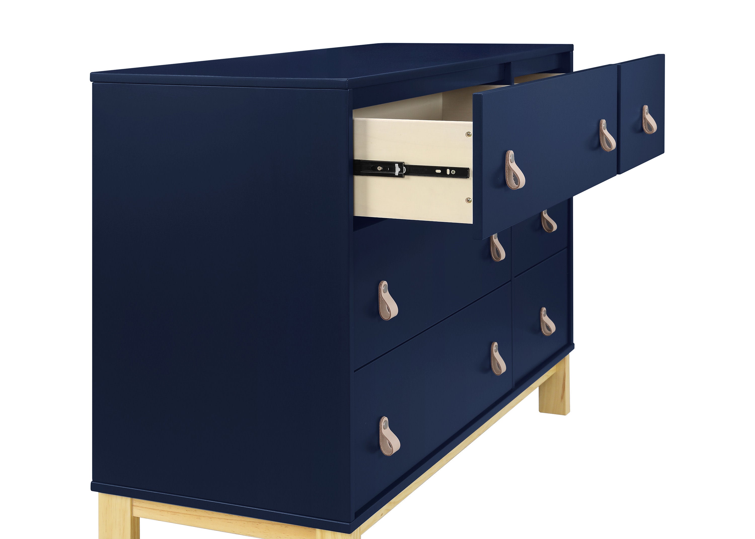 BabyGap Legacy 6-Drawer Dresser with Leather Pulls & Interlocking Drawers - Nursery Storage Solution for Baby Clothes, Blankets & Essentials