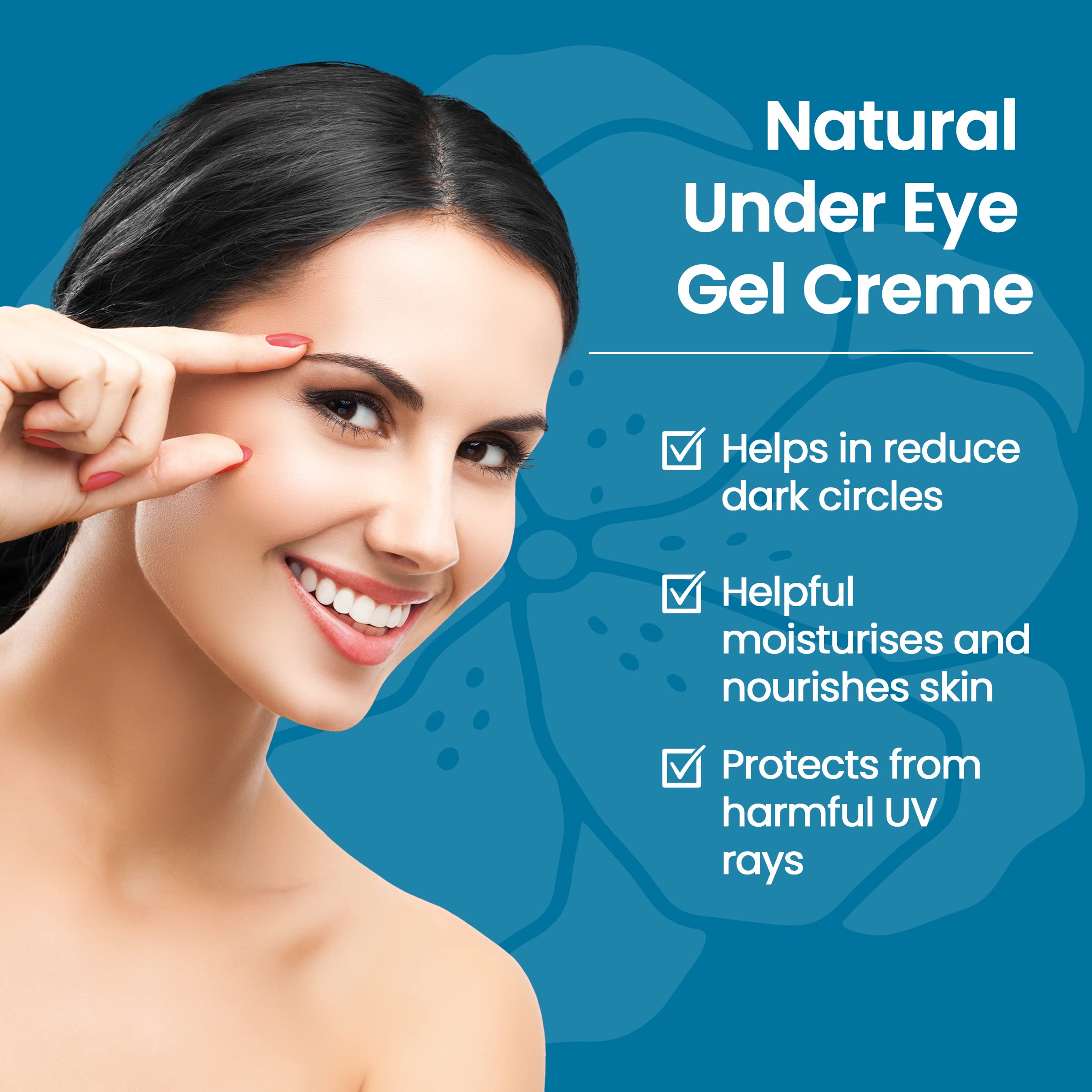 Ultra Healthcare Under Eye Gel with Cooling Massage Roller - Dark Circle & Puffiness Reducer with Green Tea & Hyaluronic Acid | Brightens, Hydrates & Reduces Fine Lines | Perfect for Morning & Night Skincare Routine