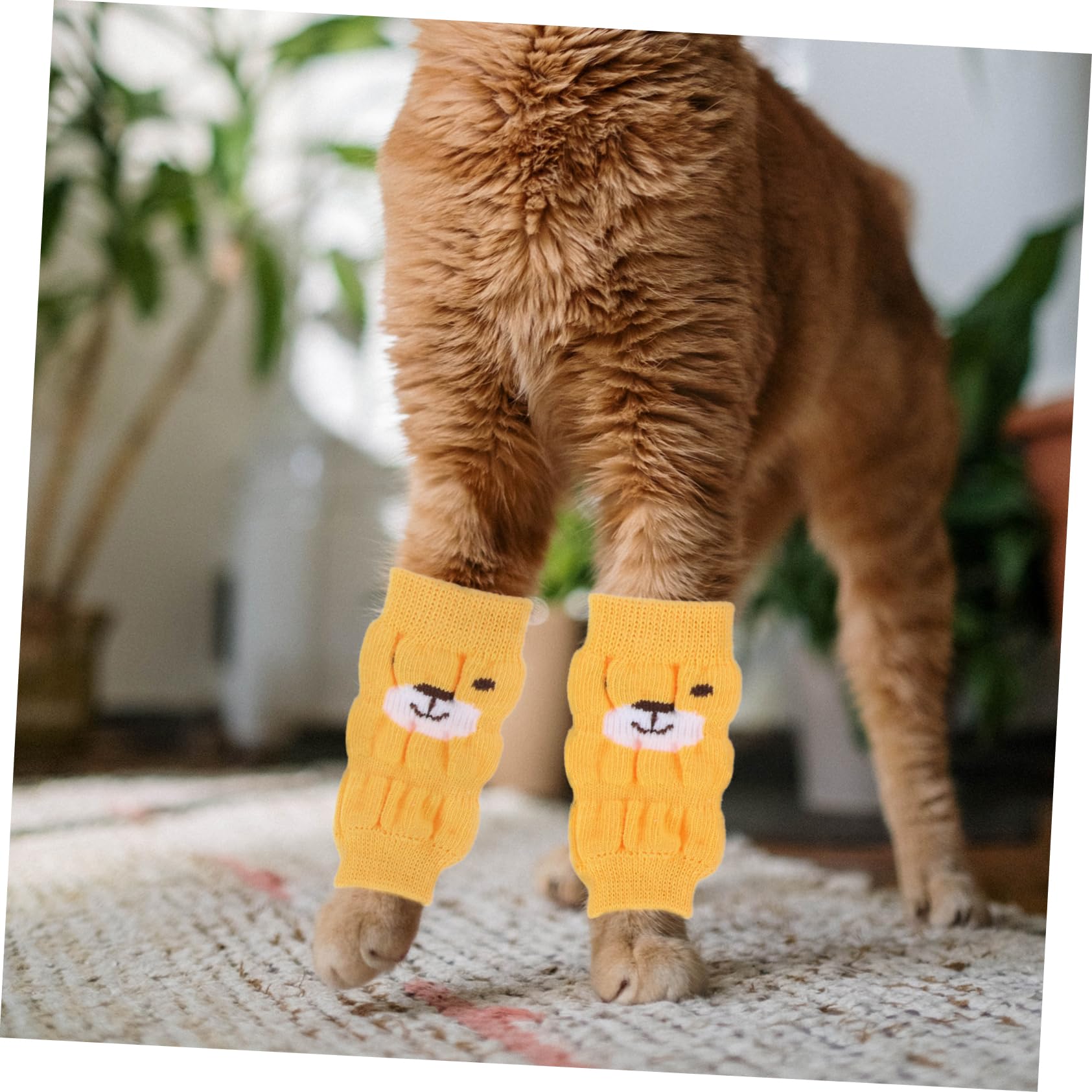 Balacoo 4pcs Pet Leg Warmers - Non-Slip Dog Socks for Small Dogs & Puppies - Indoor & Outdoor Use