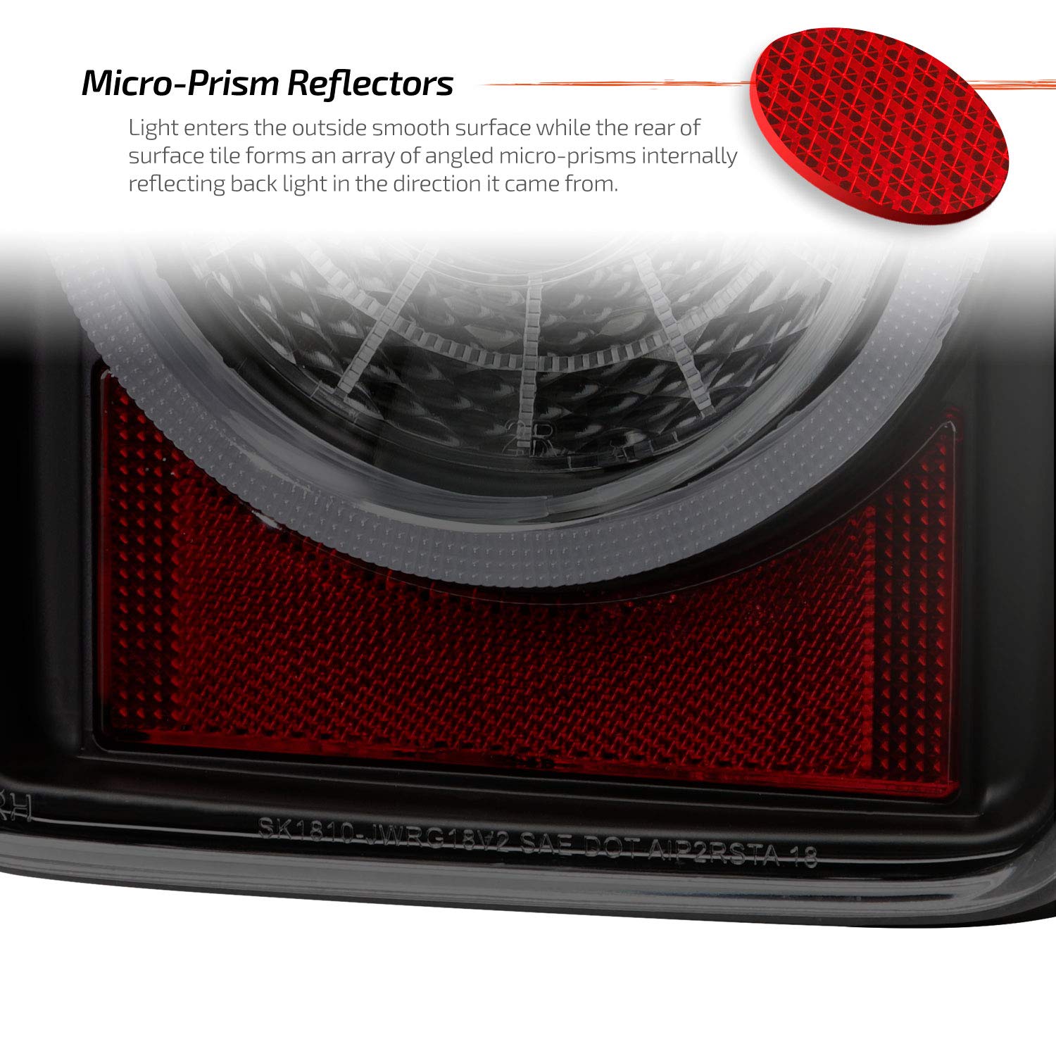 AKKON LED Tail Lights for 2018-2022 Jeep Wrangler JL - Smoked Black Sequential Turn Signal Brake Lights (Halogen Style) - Perfect for Off-Roading & Night Driving Safety