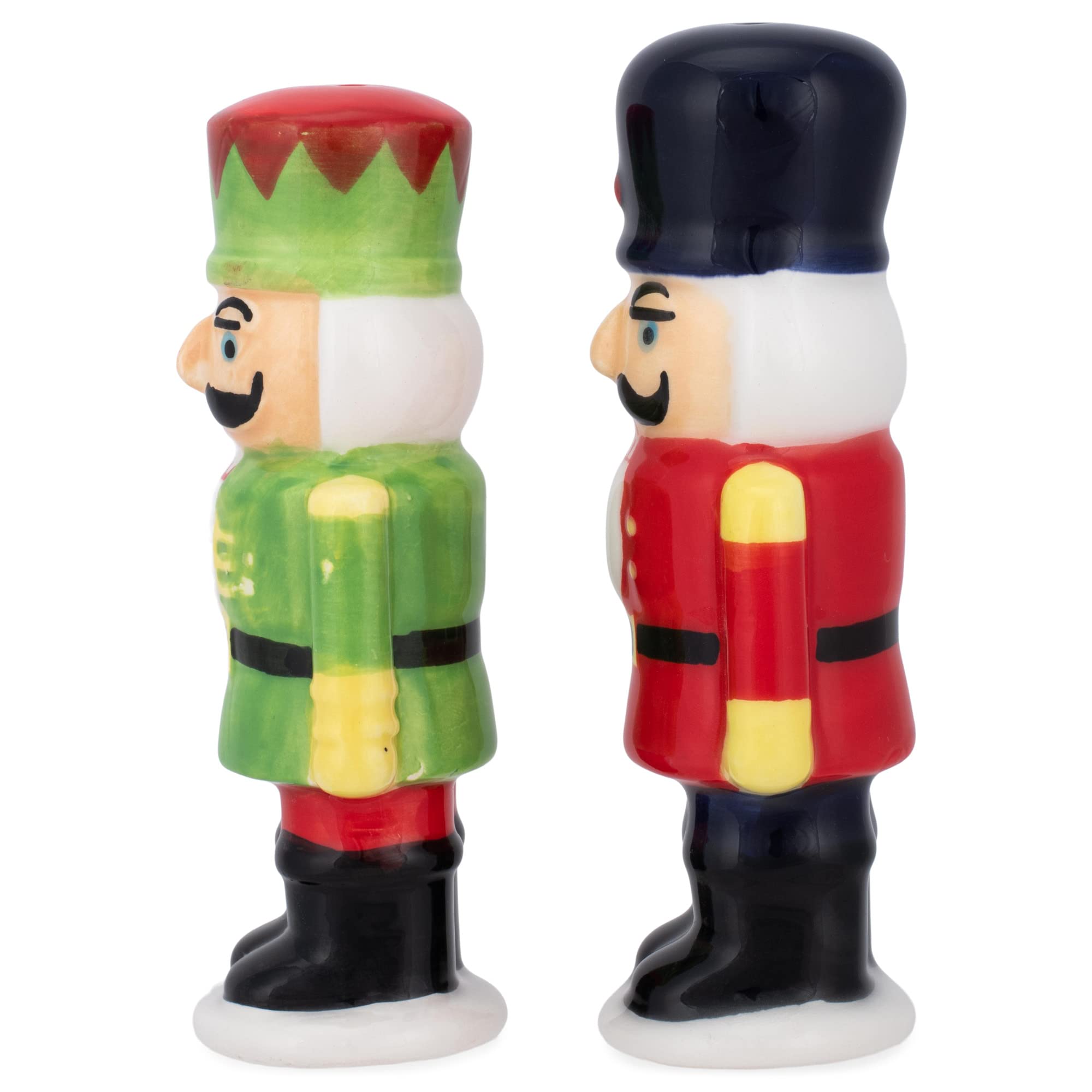 Transpac Nutcracker Soldiers Holiday Salt and Pepper Shaker Set - Christmas Kitchen Decor & Tableware for Holiday Dinner Parties