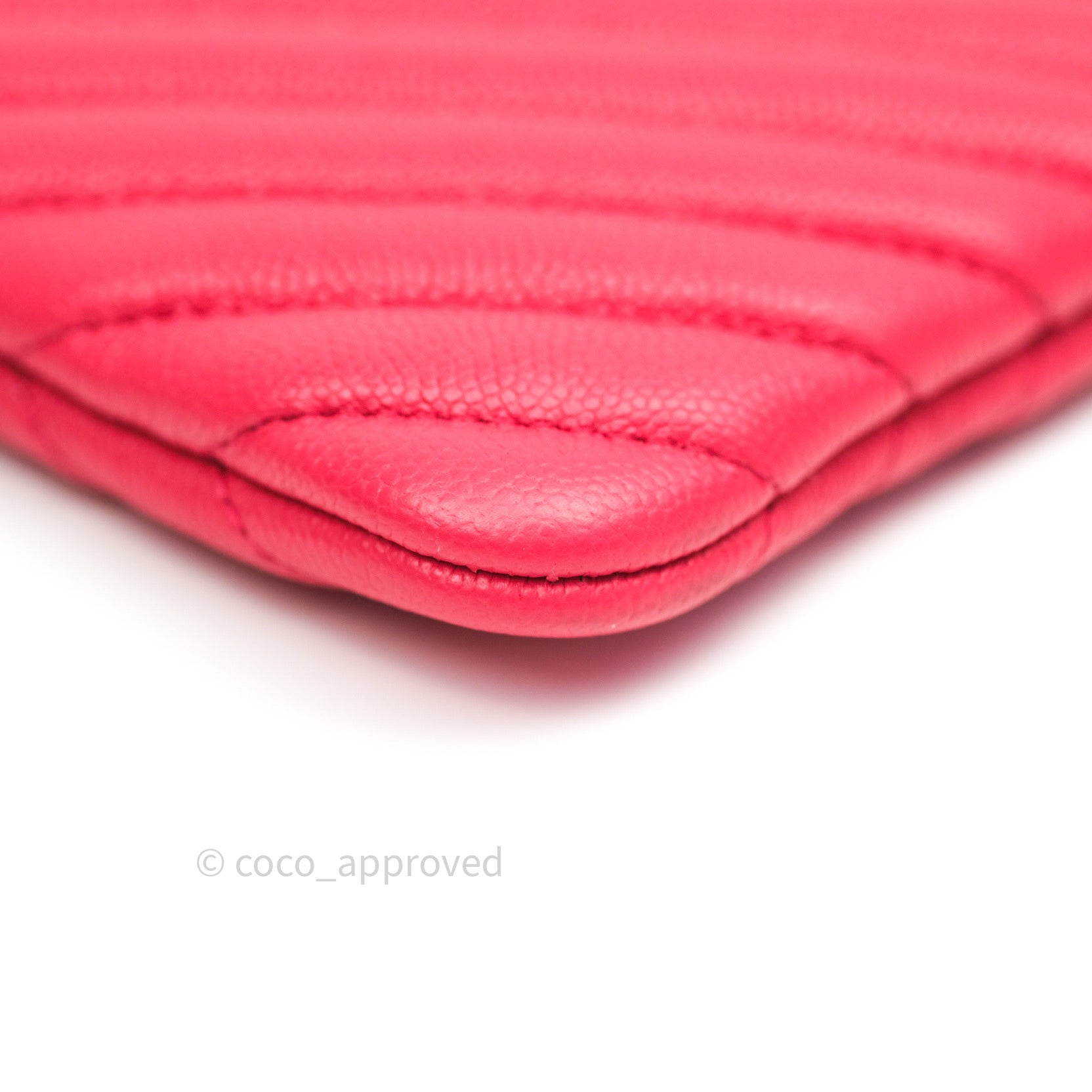 Chanel Chevron Quilted Large Cosmetic Case in Red Caviar Leather with Gold Hardware - Luxury Makeup Bag for Travel & Everyday Use