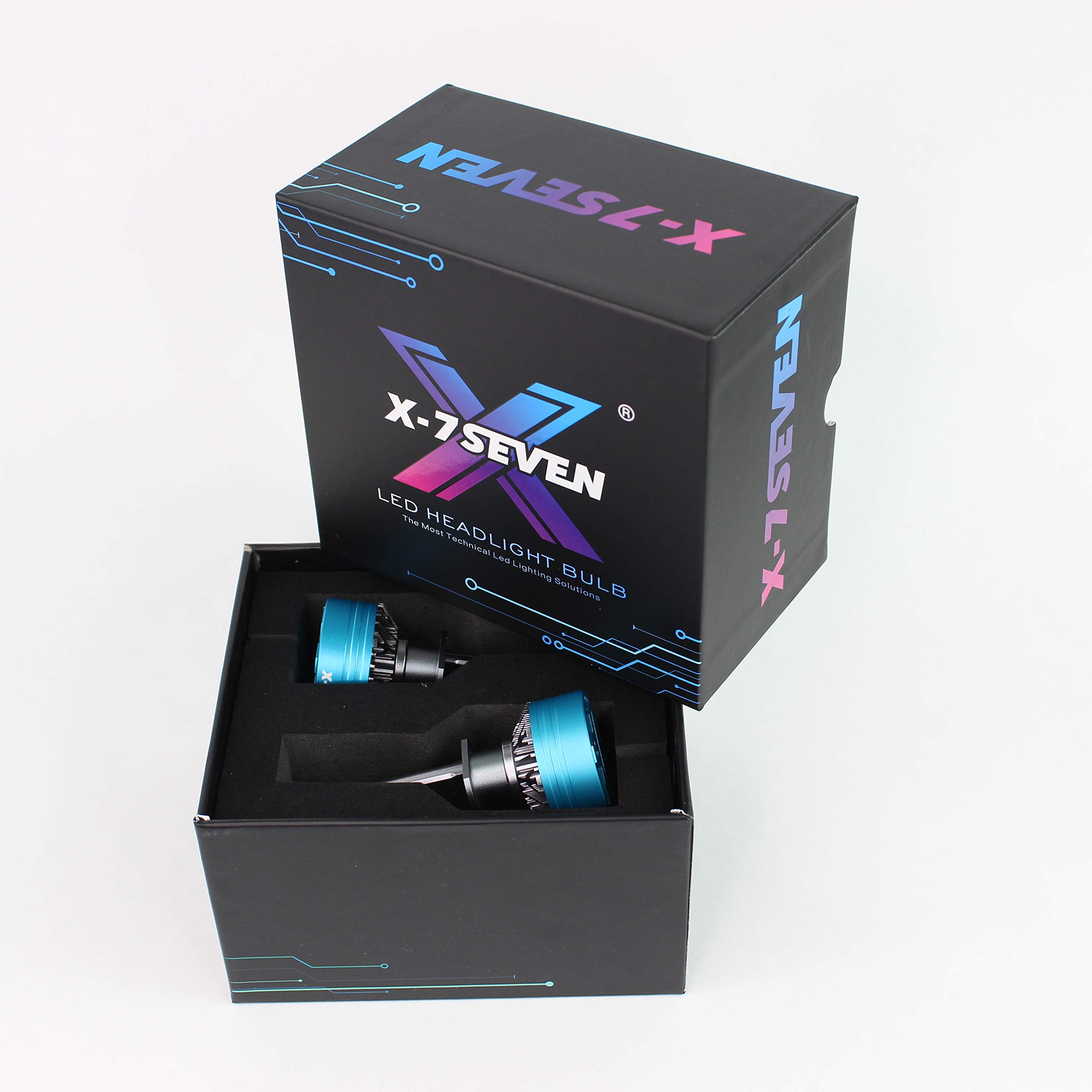 X-7SEVEN X-Apollo Series H1 LED Headlight Bulbs 120W 12000LM - High Brightness CSP Chip Technology for Cars, Trucks, SUVs - Perfect for Night Driving & Off-Road Adventures