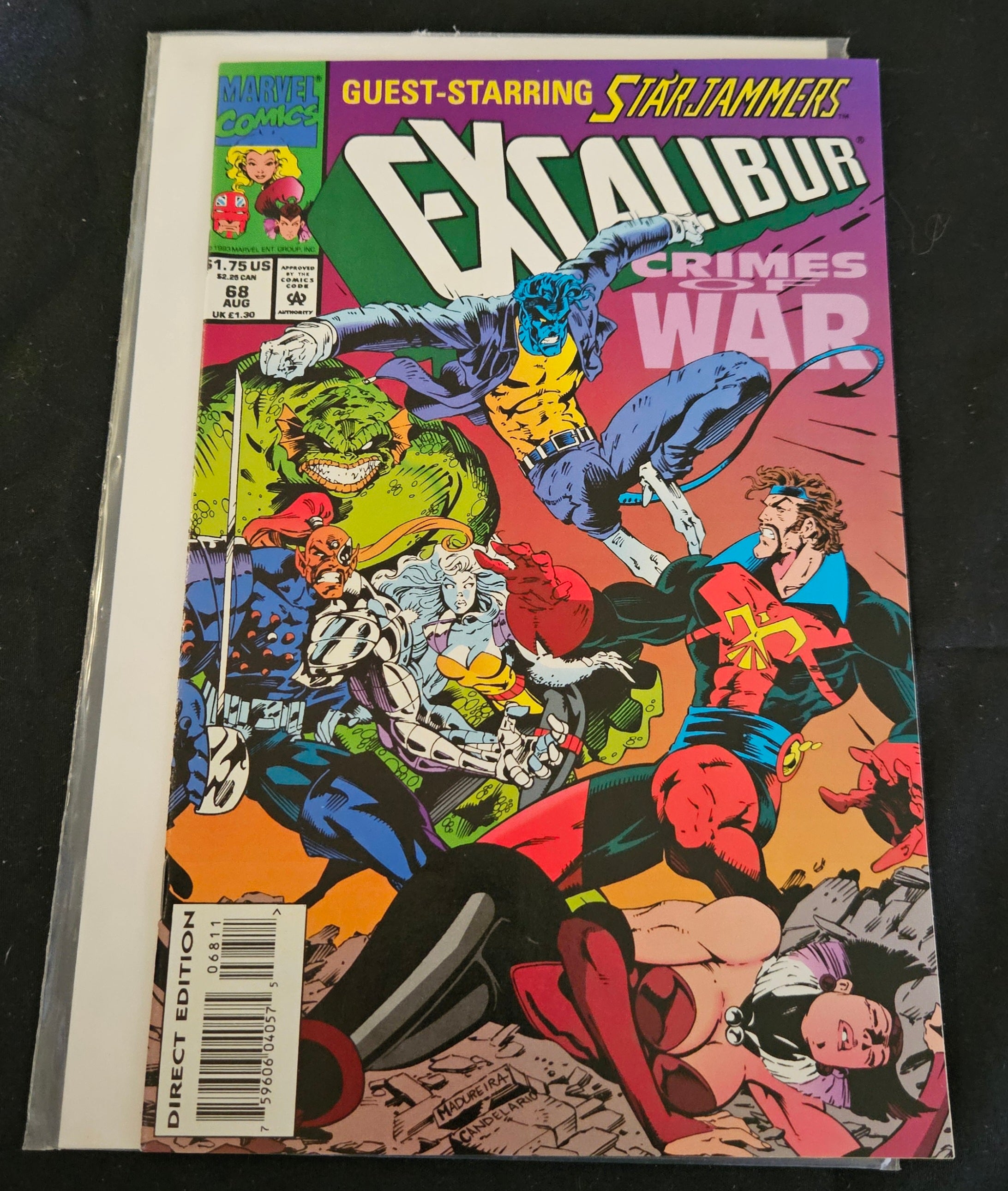 Marvel Comic Book Excalibur #68 (Nov 1993) - Even the Best Laid Plans - Near Mint Condition - UPC 071486017717 - Collectible Comic for Marvel Fans & Comic Book Collectors