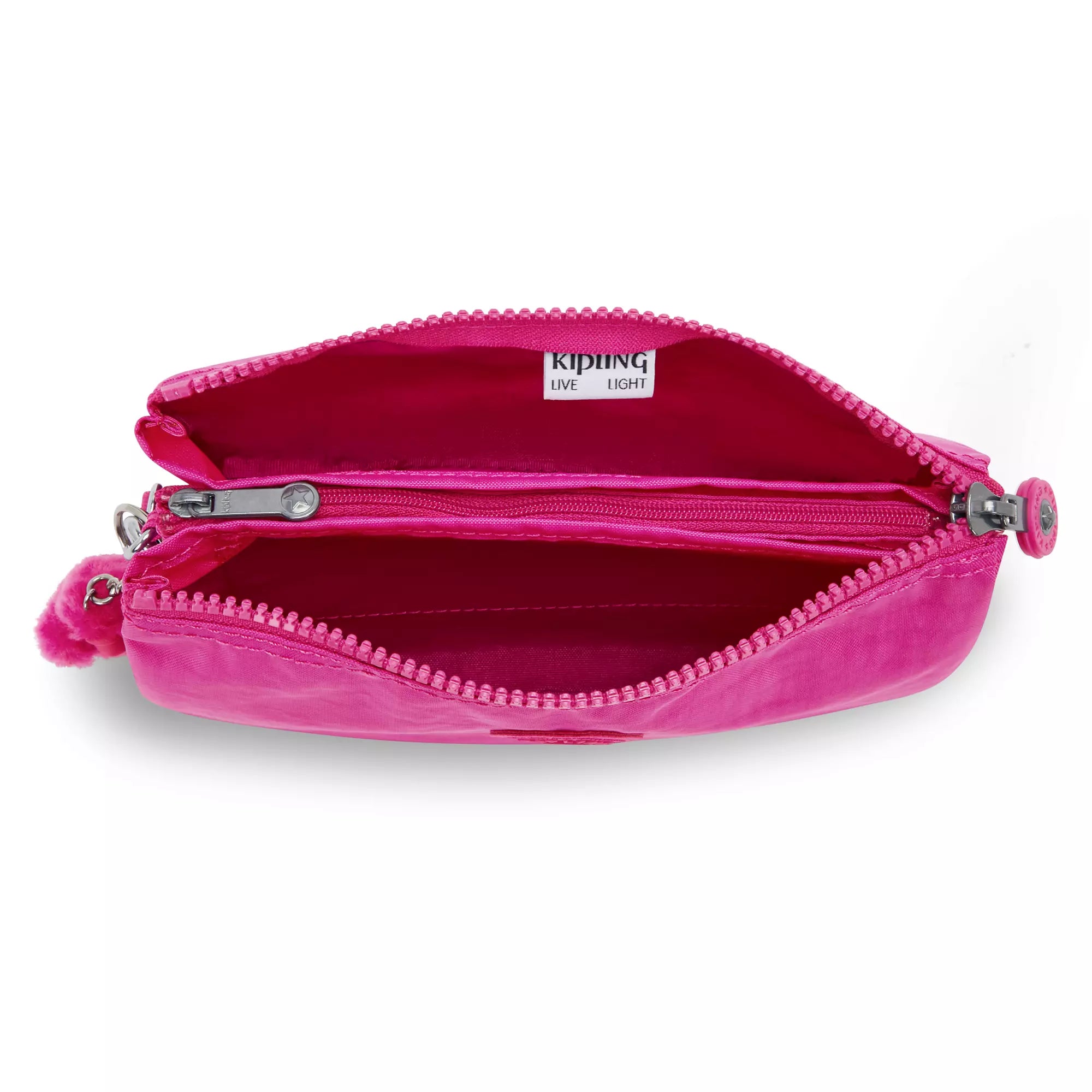 Kipling Creativity Extra Large Wristlet Wallet - Glowing Fuchsia Crossbody Bag for Women, Perfect for Travel, Shopping & Everyday Use